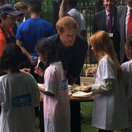 Prince Harry Serving Food