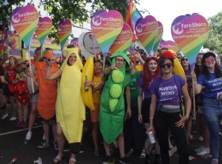 FareShare marching at Pride