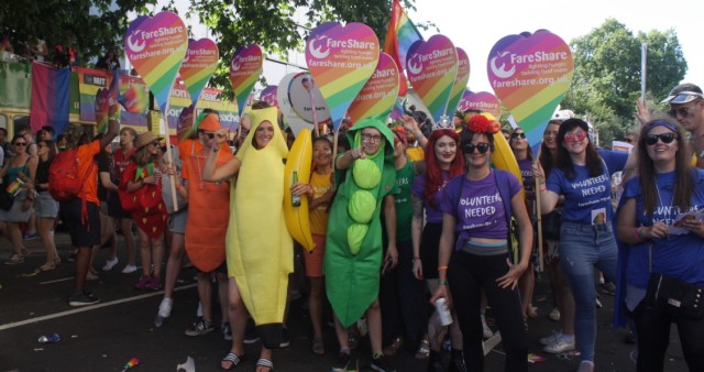 FareShare marching at Pride