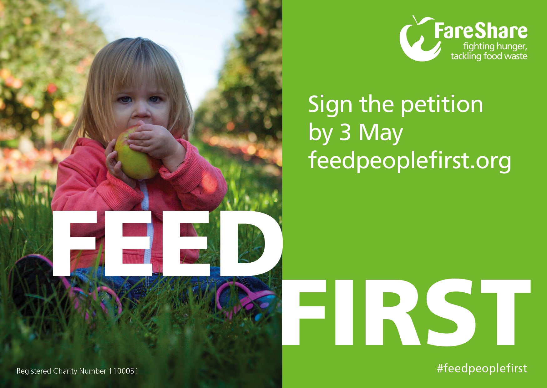 #feedpeoplefirst campaign poster