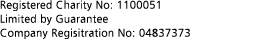 Registered Charity No  1100051 Limited by Guarantee Company Regisitration No  04837373