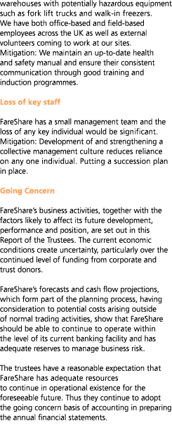 warehouses with potentially hazardous equipment such as fork lift trucks and walk-in freezers  We have both office-ba   