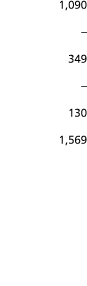 1 090   349   130 1 569