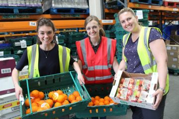 People Displaying Food