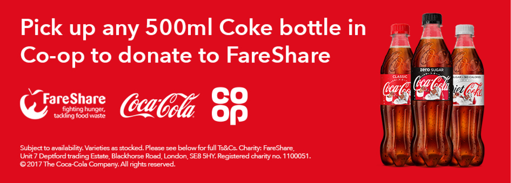 CocaCola launch Christmas promotion for FareShare in Coop stores