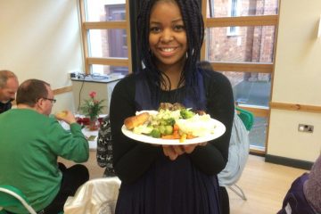 A lovely hot Christmas turkey meal