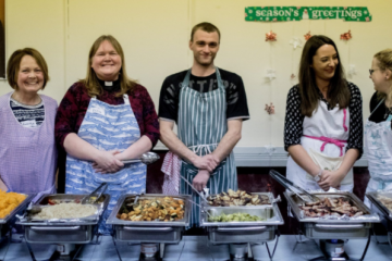 Church of the Apostles, manchester, FareShare charity member, Christmas lunch, homeless