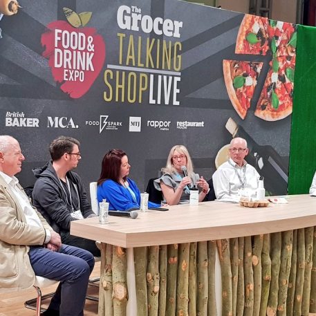 Food waste panel with FareShare CEO Lindsay Boswell at Food & Drink Expo 2018