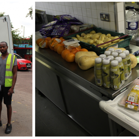 All the lovely surplus food being delivered to Bridge Park Community Leisure Centre