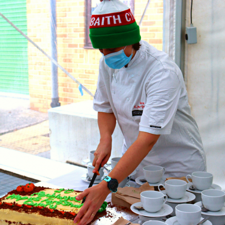 Beca Lyne Pirkis Cymru birthday cake