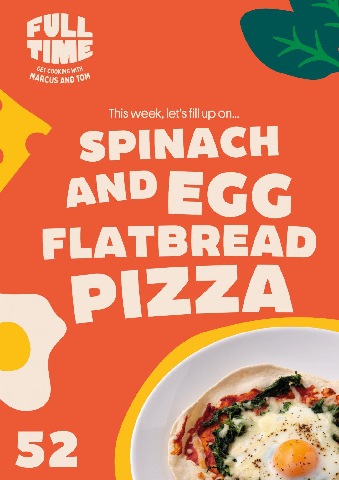 Full Time Meals: Spinach and Egg Flatbread Pizza - FareShare
