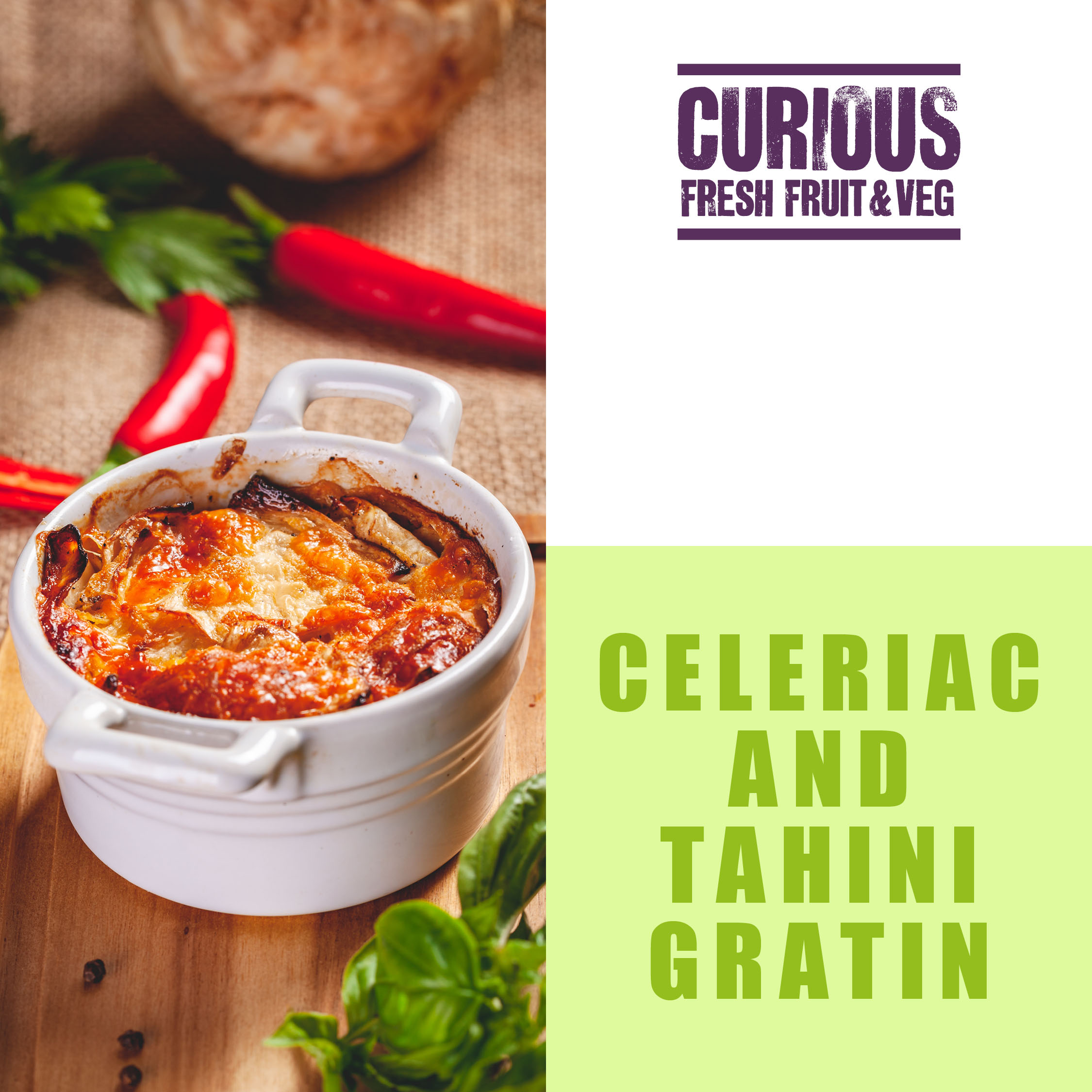 celeriac tahini gratin